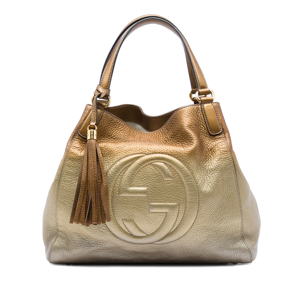 Pre-Loved Gucci Medium Ombre Pebbled Calfskin Soho Cellarius Tote
